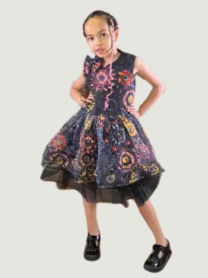 Floral Fantasy Kids Dress for Girls