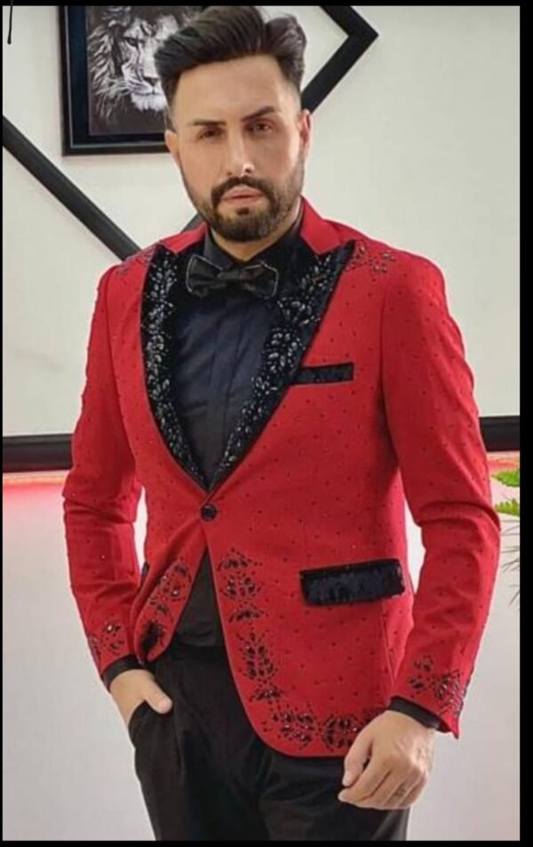 Black and Red Suit for men